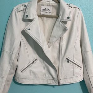 Sebby Faux Leather Motto Jacket.